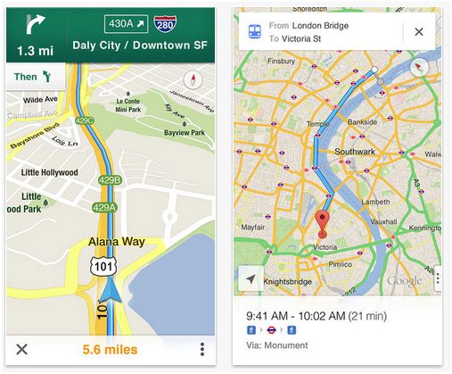 Google Maps 1.1 pour iOS