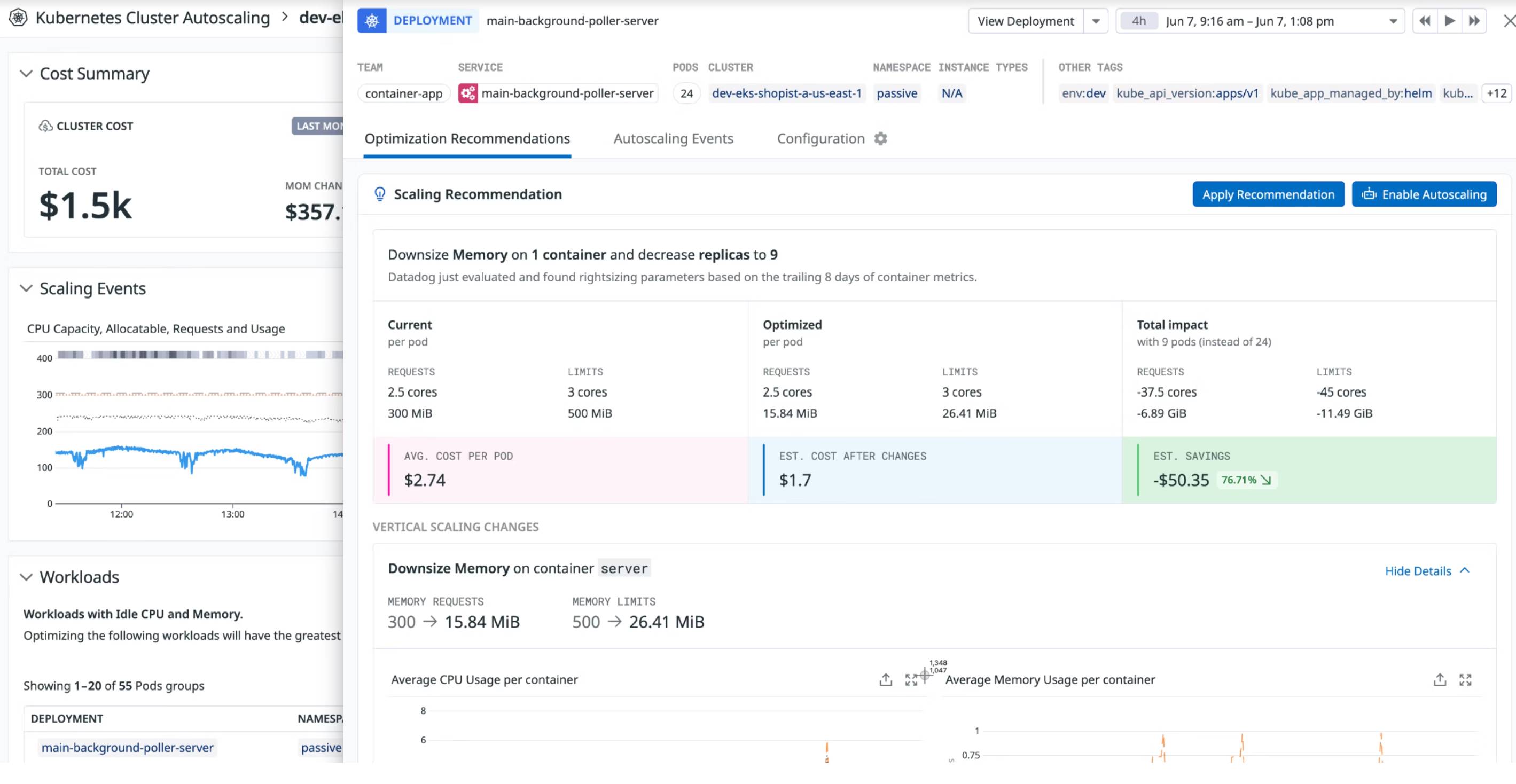 Kubernetes Datadog