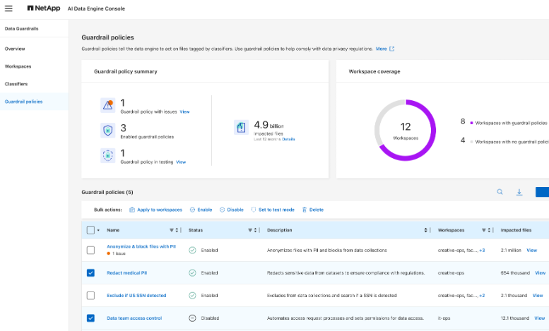 Netapp AI Data Engine Console